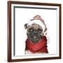 Holiday Pug-Elizabeth Medley-Framed Art Print