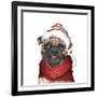 Holiday Pug-Elizabeth Medley-Framed Art Print