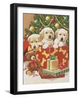 Holiday Puppies-William Vanderdasson-Framed Giclee Print