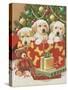 Holiday Puppies-William Vanderdasson-Stretched Canvas