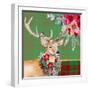 Holiday Reindeer on Plaid I-Patricia Pinto-Framed Art Print