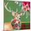 Holiday Reindeer on Plaid I-Patricia Pinto-Mounted Art Print