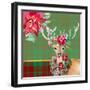 Holiday Reindeer on Plaid II-Patricia Pinto-Framed Art Print