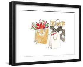 Holiday Shopping Bags I-Lanie Loreth-Framed Art Print