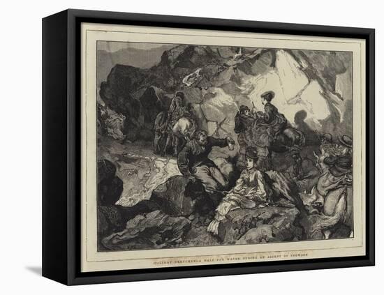 Holiday Sketches, a Halt for Water During an Ascent of Snowdon-Edward John Gregory-Framed Stretched Canvas