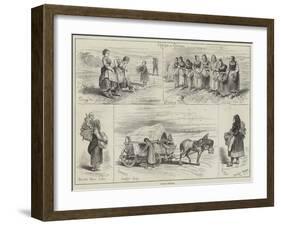 Holiday Sketches-null-Framed Giclee Print