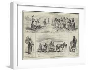 Holiday Sketches-null-Framed Giclee Print