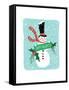 Holiday Snowman-Sara Berrenson-Framed Stretched Canvas