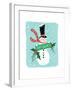 Holiday Snowman-Sara Berrenson-Framed Art Print