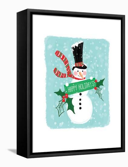 Holiday Snowman-Sara Berrenson-Framed Stretched Canvas