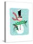 Holiday Snowman-Sara Berrenson-Stretched Canvas