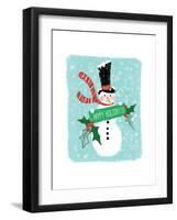 Holiday Snowman-Sara Berrenson-Framed Art Print