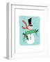 Holiday Snowman-Sara Berrenson-Framed Art Print