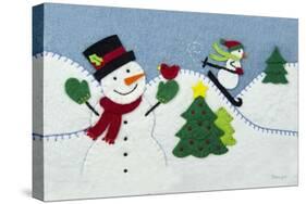 Holiday Snowman-Betz White-Stretched Canvas