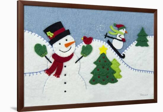 Holiday Snowman-Betz White-Framed Art Print