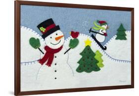 Holiday Snowman-Betz White-Framed Art Print
