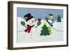 Holiday Snowman-Betz White-Framed Art Print