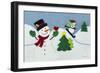 Holiday Snowman-Betz White-Framed Art Print