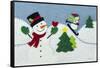 Holiday Snowman-Betz White-Framed Stretched Canvas