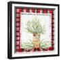 Holiday Sprig on Plaid I-Lanie Loreth-Framed Art Print