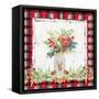 Holiday Sprig on Plaid II-Lanie Loreth-Framed Stretched Canvas