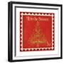 Holiday Stamp II-null-Framed Premium Giclee Print