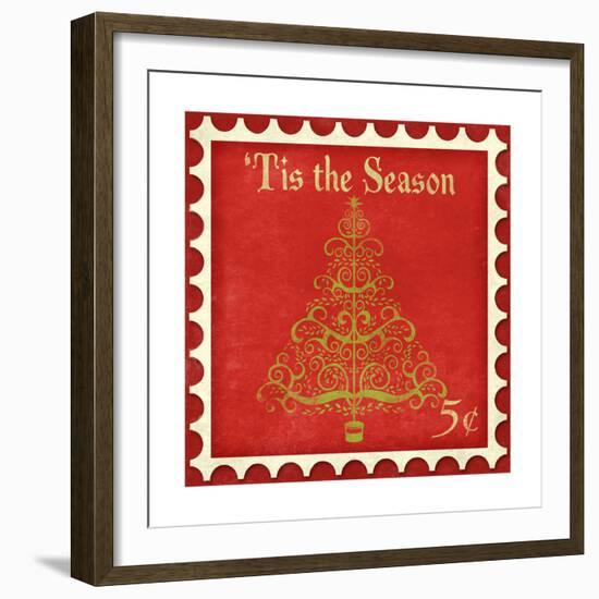 Holiday Stamp II-null-Framed Premium Giclee Print