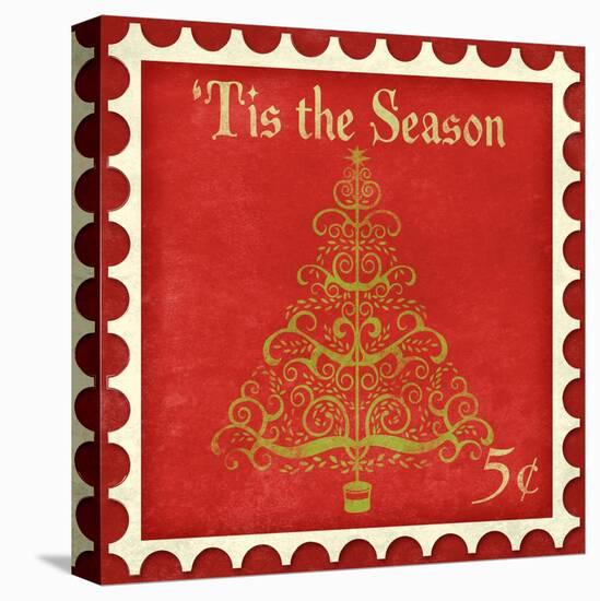 Holiday Stamp II-null-Stretched Canvas