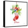 Holiday Stocking-Farida Zaman-Framed Stretched Canvas