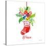 Holiday Stocking-Farida Zaman-Stretched Canvas