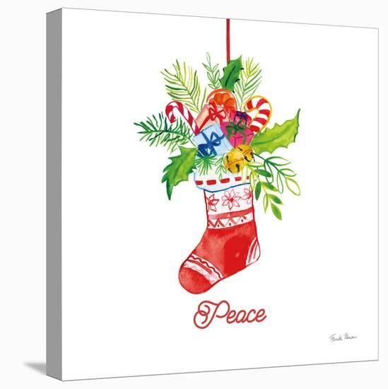 Holiday Stocking-Farida Zaman-Stretched Canvas