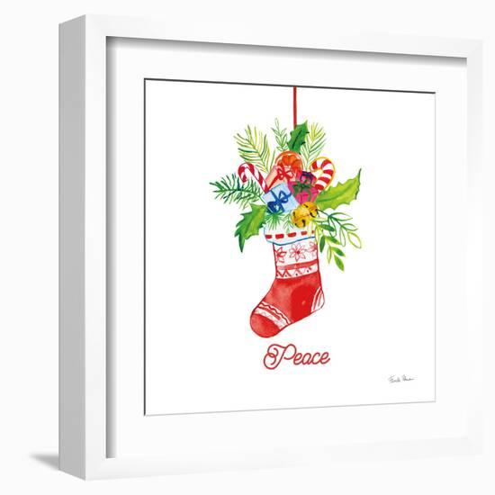 Holiday Stocking-Farida Zaman-Framed Art Print