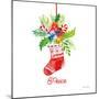 Holiday Stocking-Farida Zaman-Mounted Art Print