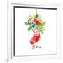 Holiday Stocking-Farida Zaman-Framed Art Print