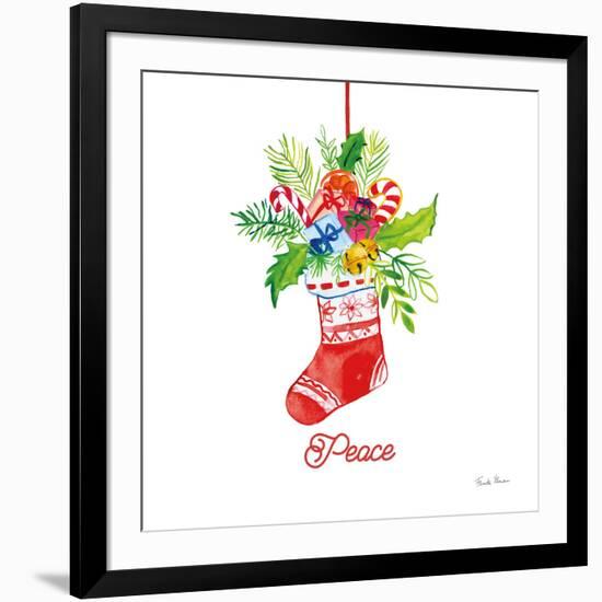 Holiday Stocking-Farida Zaman-Framed Art Print