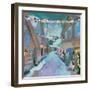 Holiday Street Lights-Jenny Westenhofer-Framed Art Print