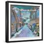 Holiday Street Lights-Jenny Westenhofer-Framed Art Print