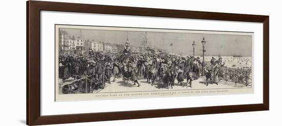 Holiday Time at the Seaside, the Midday-Promenade in Front of the King's Road, Brighton-Godefroy Durand-Framed Premium Giclee Print