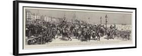 Holiday Time at the Seaside, the Midday-Promenade in Front of the King's Road, Brighton-Godefroy Durand-Framed Premium Giclee Print