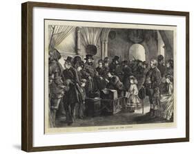 Holiday Time at the Tower-Henry Woods-Framed Giclee Print