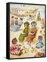 Holiday Time-Louis Wain-Framed Stretched Canvas