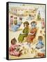 Holiday Time-Louis Wain-Framed Stretched Canvas