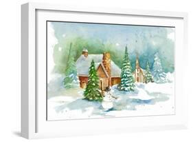 Holiday Town I-Lanie Loreth-Framed Art Print