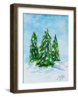 Holiday Trees-Julie DeRice-Framed Art Print