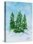 Holiday Trees-Julie DeRice-Stretched Canvas