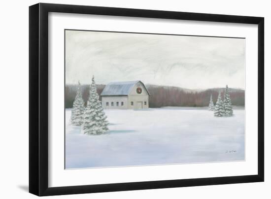 Holiday Winter Barn-James Wiens-Framed Art Print