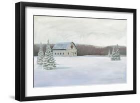 Holiday Winter Barn-James Wiens-Framed Art Print