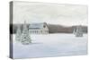 Holiday Winter Barn-James Wiens-Stretched Canvas