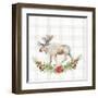 Holiday Woodland Garland on Plaid I-Lanie Loreth-Framed Art Print