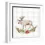 Holiday Woodland Garland on Plaid I-Lanie Loreth-Framed Art Print